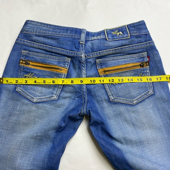 Abercrombie & Fitch Low Rise Straight Jeans Y2K  Embroidery Elk Zipper Pockets - Picture 12 of 14